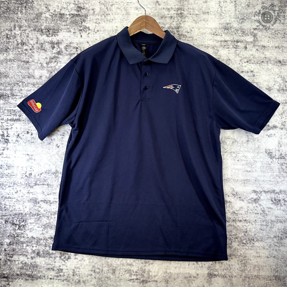 Frito-Lay Patriots Polo Shirt XL Navy Blue Dunbrooke‎ Embroidered Logo